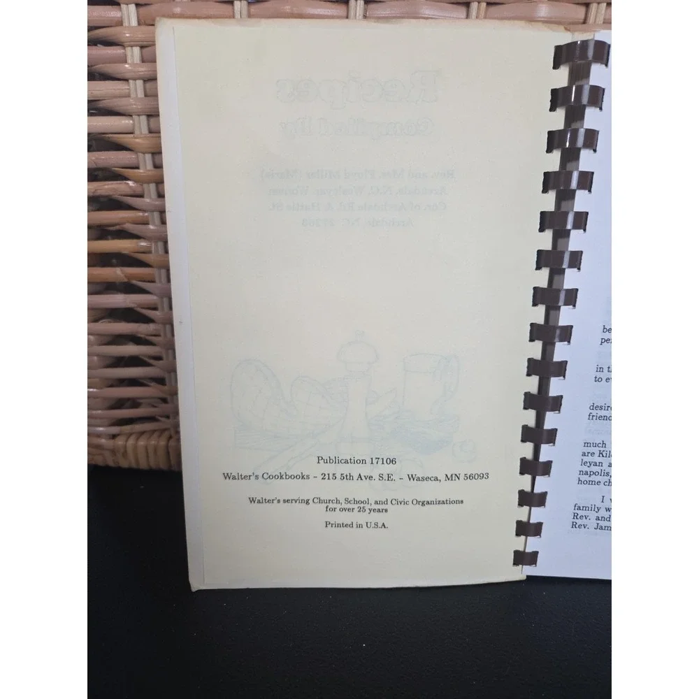 Archdale Wesleyan Church Cookbook Archdale, North Carolina 1994‎ Vintage